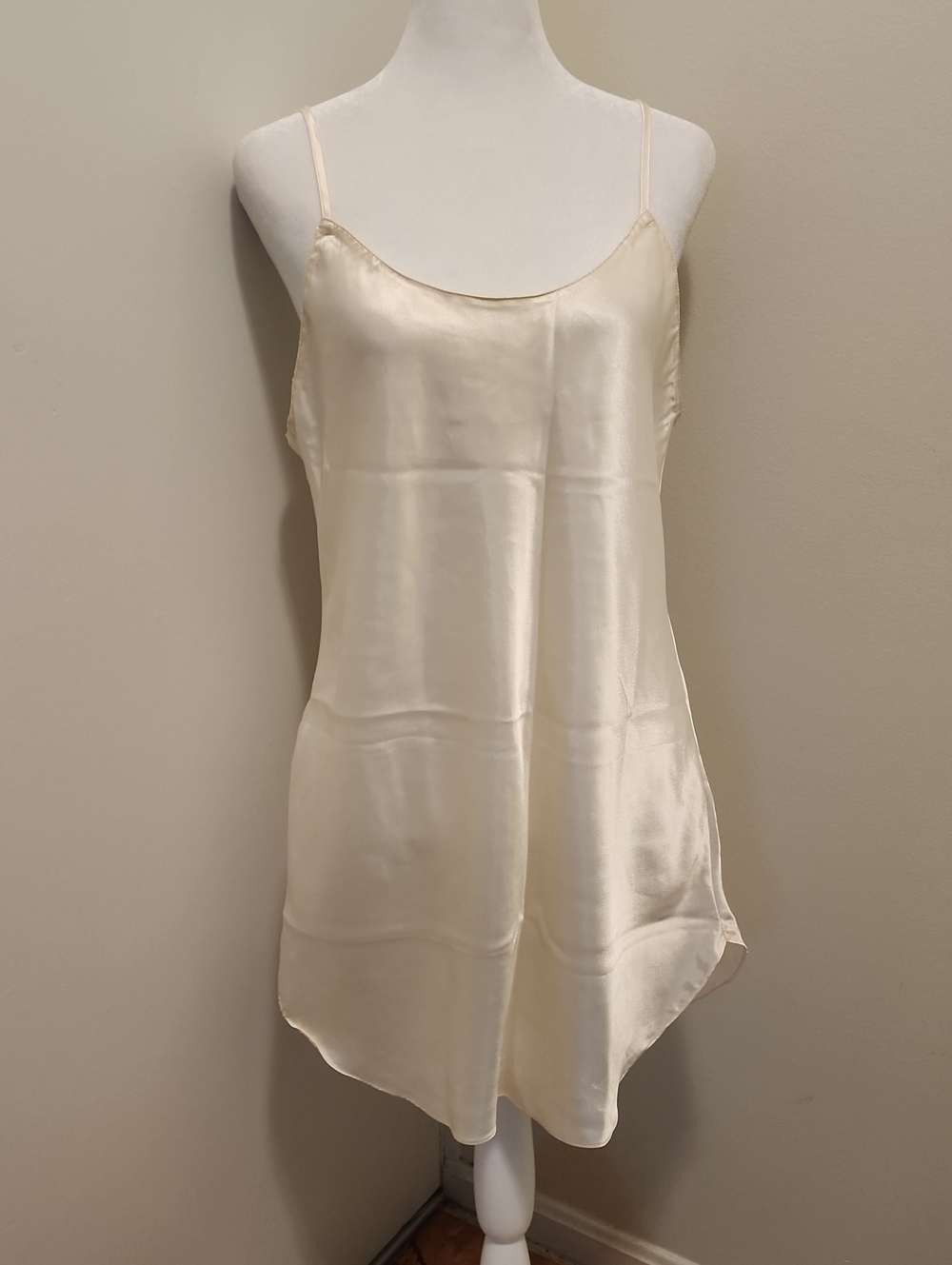 Calvin Klein Ivory Satin Slip Chemise